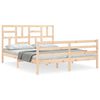 vidaXL Posteljni okvir z vzglavjem 160x200 cm trden les