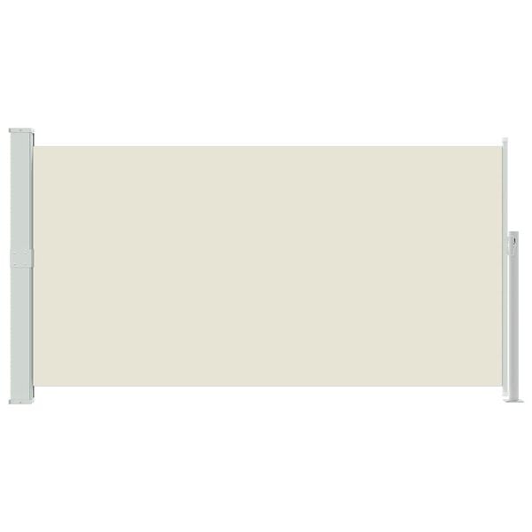 vidaXL Stranska tenda za teraso 160x300 cm krem barve