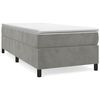 vidaXL Box spring postelja z vzmetnico svetlo siva 80x200 cm žamet
