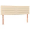 vidaXL Box spring postelja z vzmetnico krem 140x200 cm blago