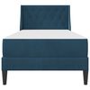 vidaXL Posteljni okvir z vzmetnico z vzmetnico Modra 80 x 200 cm Žamet