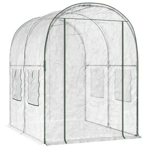 vidaXL Zelenjavnik s okvirjem 160 x 200 x 192,5 cm PVC Transparentno
