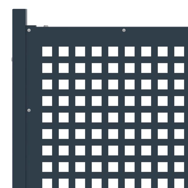 vidaXL Vrtna ograja iz jekla 178 x 125 cm antracitna