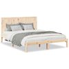 vidaXL Dalj&scaron;i posteljni okvir brez vzmetnice 140x210 cm trden les