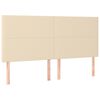 vidaXL Box spring postelja z vzmetnico krem 180x200 cm blago