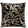 vidaXL Blazine 2 kosa s potiskom črne in zlate 40x40 cm bombaž