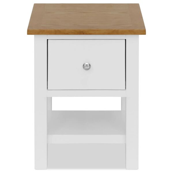 vidaXL Nočna omarica 36x30x47 cm trdna hrastovina