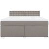 vidaXL Box spring postelja z vzmetnico taupe 180x200 cm blago