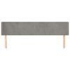 vidaXL Vzglavje z u&scaron;esi svetlo sivo 163x16x78/88 cm žamet