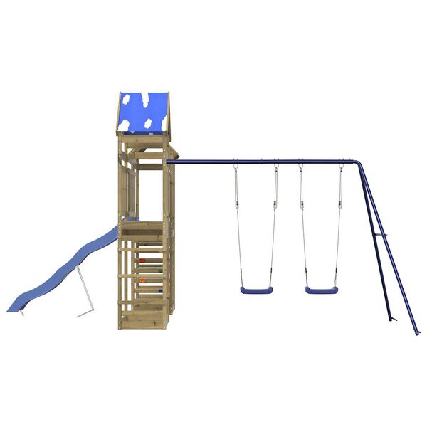 vidaXL Zunanje igralo impregnirana borovina