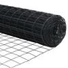 vidaXL Ograja s stebrom Siva 0,6 x 25 m Jeklo in PVC