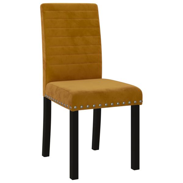 vidaXL Jedilni stoli 2 kosa rjav žamet