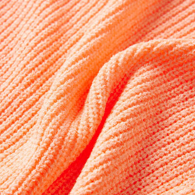 Otroški pulover pleten živo oranžen 92