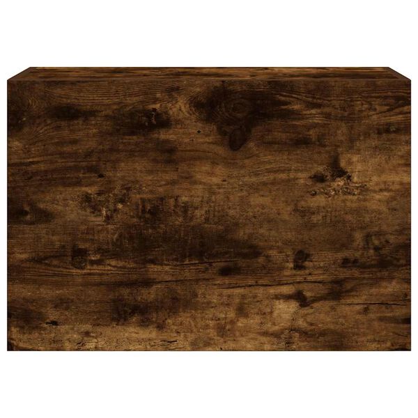 vidaXL Kopalniška stenska omarica dimljen hrast 60x25x40 cm inž. les