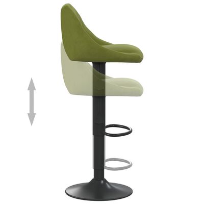 vidaXL Barski stolčki 2 kosa svetlo zelen žamet