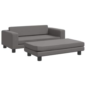 vidaXL Pasja postelja s podalj&scaron;kom siva 100x50x30 cm umetno usnje