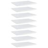 vidaXL Dodatne police za omaro 8 kosov visok sijaj bele 40x30x1,5 cm