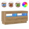 vidaXL TV omarica z LED artisan hrast 80x35x40 cm inženirski les