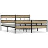 vidaXL Kovinski posteljni okvir brez vzmetnice sonoma hrast 183x213 cm