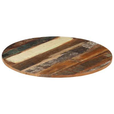 vidaXL Okrogla mizna plošča 60 cm 15-16 mm trden predelan les