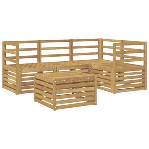 vidaXL Zunanja garnitura za sedenje 5 pcs Bela 59 x 59 x 37 cm