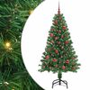 vidaXL Umestno božično drevo Zelena 150 cm PVC, jeklo in plastika