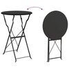 vidaXL Zložljiv bistro set 3 pcs Antracit Jeklo