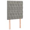 vidaXL Box spring postelja z vzmetnico svetlo siva 80x200 cm žamet