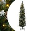 vidaXL Umetna ozka novoletna jelka 300 LED diod 210 cm
