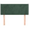 vidaXL Vzglavje z ušesi temno zeleno 83x16x78/88 cm žamet