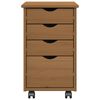 vidaXL Gležnji kabinet s kolesom MOSS Medeno Rjava 34 x 39 x 56 cm