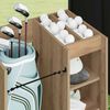 vidaXL Golf omara s kolesom Enobarvno Umetni hrast 65 x 45 x 98 cm