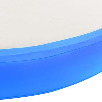 vidaXL Napihljiva gimnastična podloga s tlačilko 100x100x20 cm modra