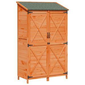 vidaXL Vrtno skladi&scaron;če Rjava 106 x 56 x 176,5 cm Inženirski les