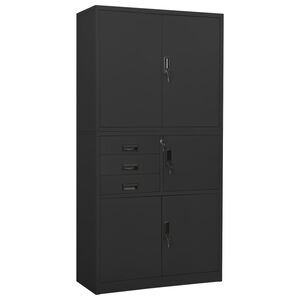vidaXL Pisarni&scaron;ka omara antracitna 90x40x180 cm jeklo