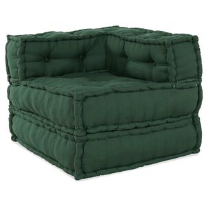 vidaXL Modularna sedežna garnitura zelena 70x70x54 blago