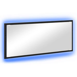 vidaXL Ogledalo Črna Orehovina 90 x 8,5 x 37 cm Konstruiran les