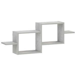 vidaXL Stenska polica Betonsko siva 95 x 17 x 37 cm Inženirski les