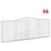 vidaXL Obokane gabion ko&scaron;are 6 kosov 400x30x140/160cm pocinkano železo