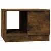 vidaXL Klubska mizica dimljeni hrast 50x50x36 cm konstruiran les
