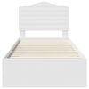 vidaXL Konstrukcija postelje Bela 90 x 190 cm Konstruiran les