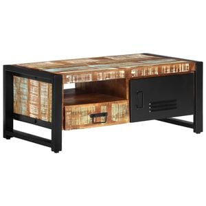 vidaXL Klubska mizica 100x50x41 cm iz trdnega predelanega lesa