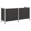 vidaXL Ograja za ko&scaron; za smeti Siva 237 x 85 x 115 cm Aluminij in WPC