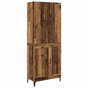 vidaXL Visok predalnik Star les 69,5 x 34 x 180 cm Konstruiran les