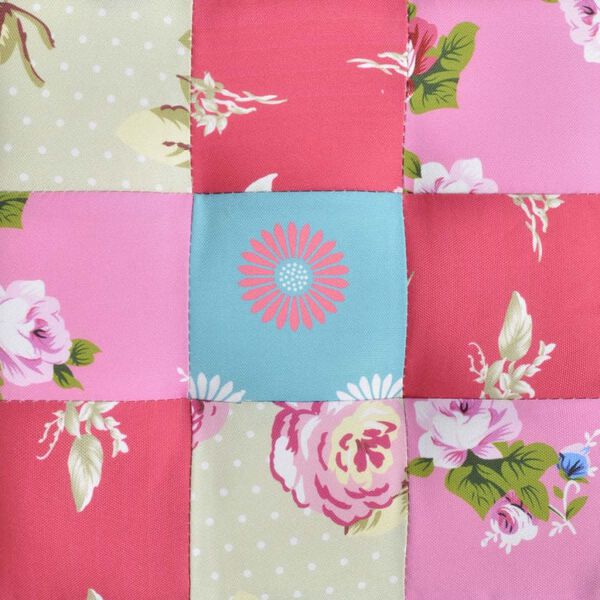 vidaXL Večbarvni stolček za noge v podeželskem stilu