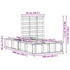 vidaXL Konstrukcija postelje Voskast rjav 90 x 190 cm