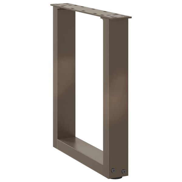 vidaXL Noge za klubsko mizico v obliki črke U, 2 kosa, naravno jeklo, 38 x (42-43) cm, jeklo