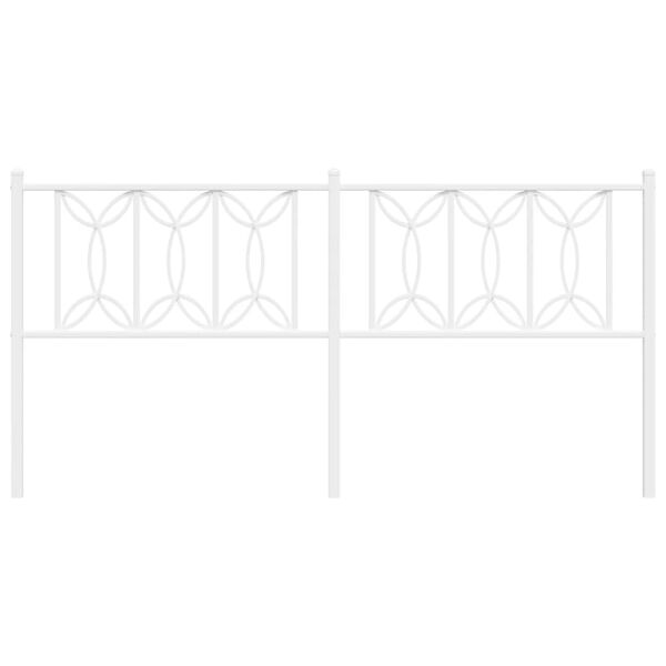 vidaXL Kovinsko vzglavje belo 180 cm