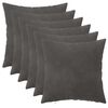vidaXL Prevleka za blazino 6 pcs HEERLEN Temno siva 40 x 40 cm Žamet