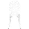 vidaXL Vrtnik Bistro Set 3 pcs Bela Aluminij